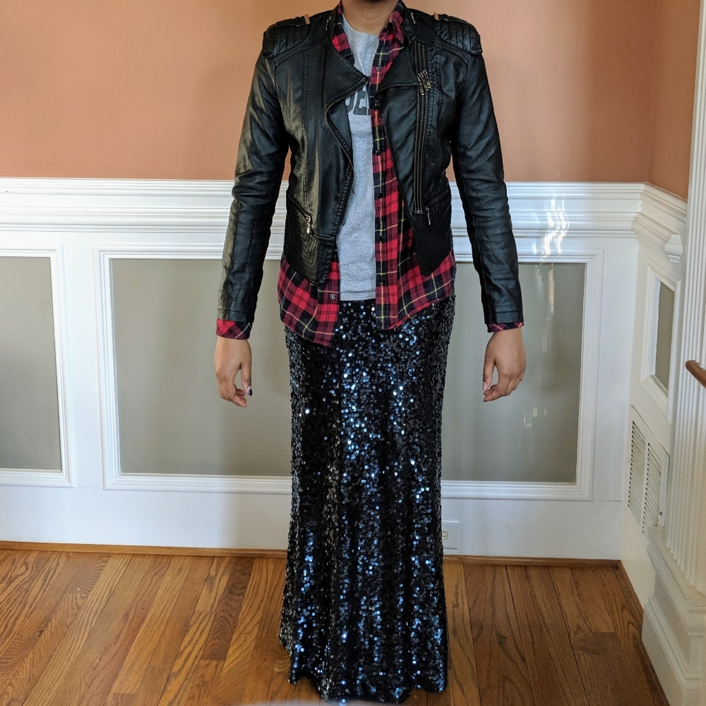 Calvin Klein Sequin Maxi Skirt